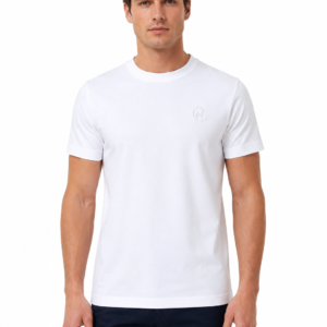 O-Classic vit t-shirt med rund halsringning, framsida